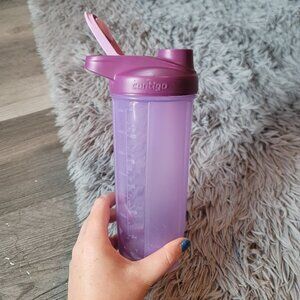 Purple plastic Contigo shaker bottle